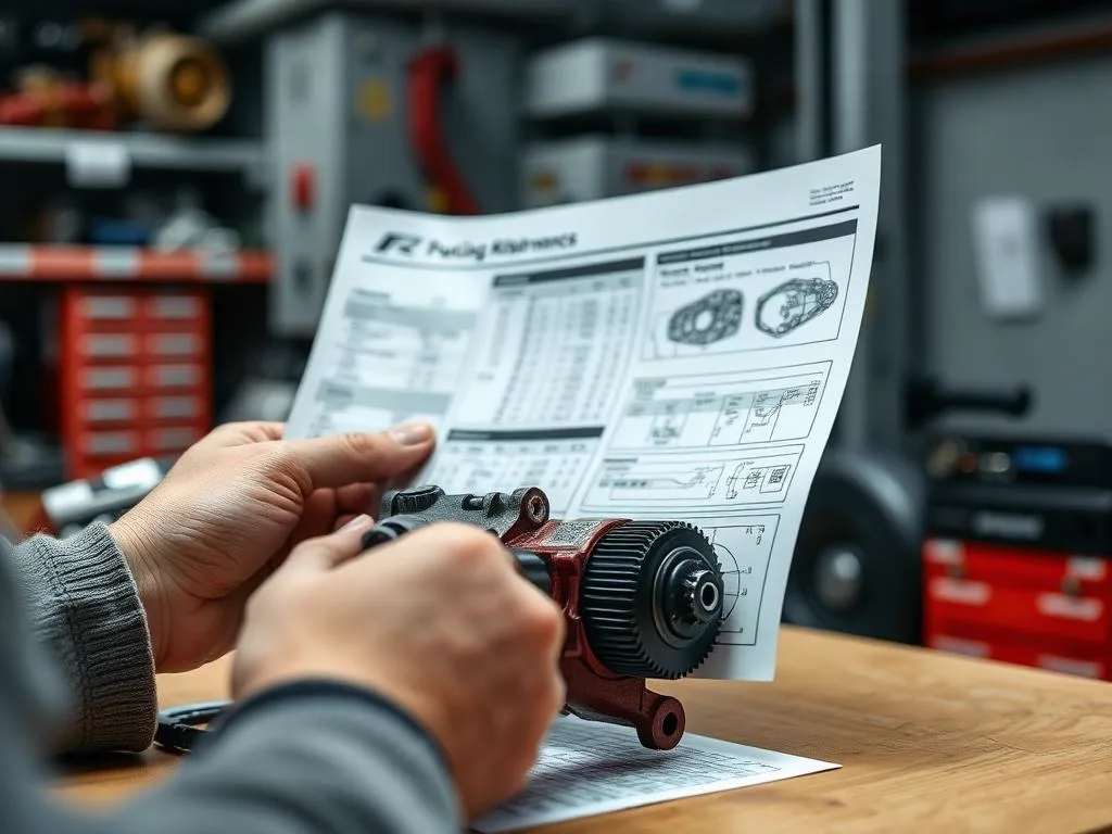 Revisión de una pieza automotriz comparada con una referencia técnica.